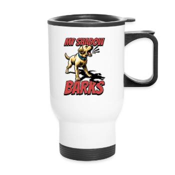 Labrador Retriever My Shadows Barks Dog Owner - Thermal mug with handle - white - Front