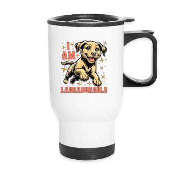 Labrador Retriever I Am Labradorable Sports canins - Tasse isotherme avec poignée - blanc - Devant
