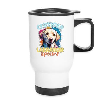 Labrador Retriever Certified Labrador Dog Owner - Thermal mug with handle - white - Front