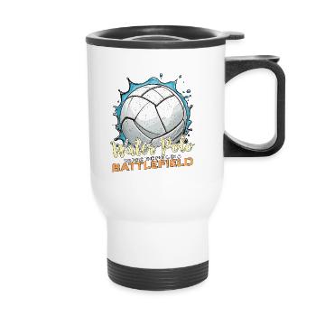 Water Polo Where The Pool Is A Team Sport Diving - Thermal mug with handle - white - Front