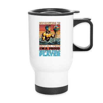Le matin du water-polo n’est pas mon temps Sports de ballon - Tasse isotherme avec poignée - blanc - Devant