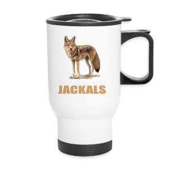 Jackals Jackal - Thermal mug with handle - white - Front