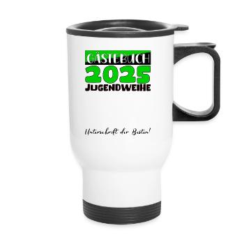 Jugendweihe 2025 Guestbook Gift Girls Boys - Thermal mug with handle - white - Front