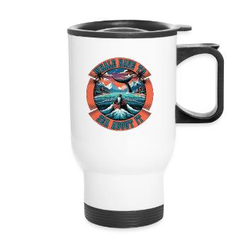 Observation des baleines Les baleines doivent faire la mer Animal marin - Tasse isotherme avec poignée - blanc - Devant
