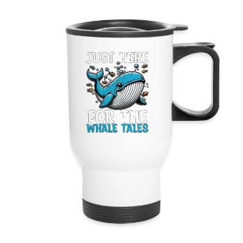Whale Watching Just Here For Marine Animal Sailing - Thermal mug with handle - white - Front