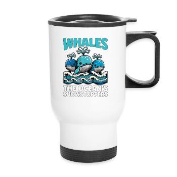 Whales The Ocean's Marine Animal Whale Watching - Thermobecher mit Tragegriff - Weiß - Vorne