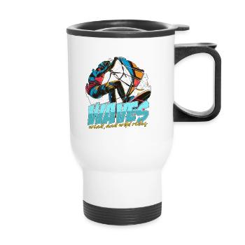 Kiteboarding Waves Wind And Wild Water Sports - Thermal mug with handle - white - Front