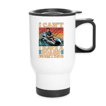 Kitesurf Je ne peux pas J’ai une planche Sports nautiques - Tasse isotherme avec poignée - blanc - Devant