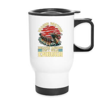 Dragon Boating Because Rowing Loves Boat Racing - Thermal mug with handle - white - Front