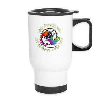 Kiteboarding My Passion My Kiteboarder Windsurfing - Thermal mug with handle - white - Front
