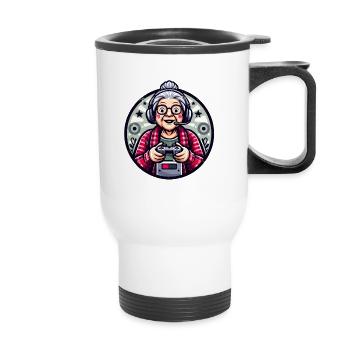 Gamer Granny - Thermal mug with handle - white - Front