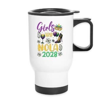 Voyage entre filles NOLA 2028 - Tasse isotherme avec poignée - blanc - Devant