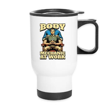 Physical Therapist Body Mechanic At Chiropractor - Thermal mug with handle - white - Front