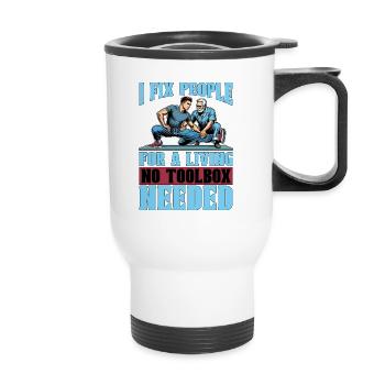 Physical Therapist I Fix People Healthcare Worker - Thermal mug with handle - white - Front