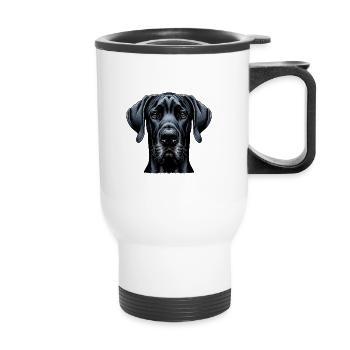 Dog Face - Great Dane - Thermal mug with handle - white - Front