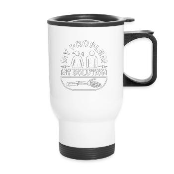 Orthopedic Surgeon My Problem My Pictogram Dad Mom - Thermal mug with handle - white - Front