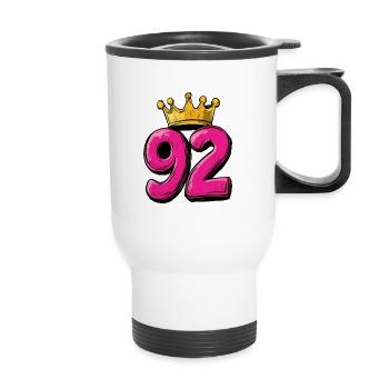 92 Number Krone - Thermal mug with handle - white - Front