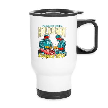 Transplant Surgery Precision Parts Health Worker - Thermal mug with handle - white - Front