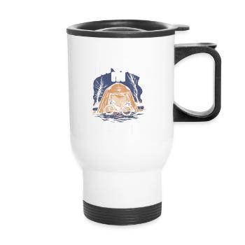 Camping Campfire Camper - Thermal mug with handle - white - Front