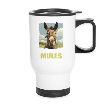 Mules Mule - Thermal mug with handle - white - Front