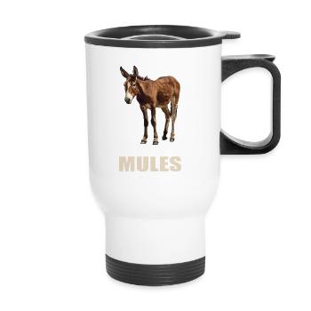 Mules Mule - Thermal mug with handle - white - Front