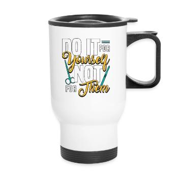 Plastic Surgery Do It For Yourself Esthetician - Thermal mug with handle - white - Front