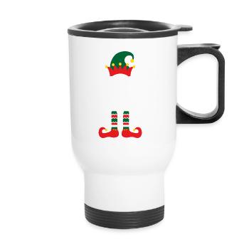 elf haha Zeichenfläche 1 Kopie 3 - Thermobecher mit Tragegriff - Weiß - Vorne