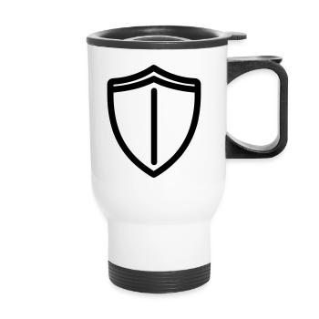 shield - Thermal mug with handle - white - Front