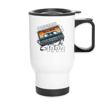 33ème anniversaire cadeau homme cassette mars 1992 - Tasse isotherme avec poignée - blanc - Devant