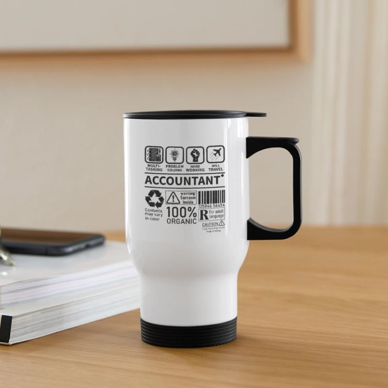 Accountant Multi Tasking Problem Solving Hard Work Thermobecher mit Tragegriff