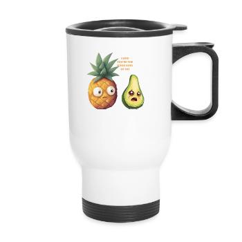 You're The Good Fat - Avocado Pineapple - Thermal mug with handle - white - Front