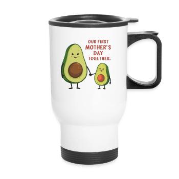 Chemise avocate pour la fête des mères - Cadeau pour maman - Tasse isotherme avec poignée - blanc - Devant
