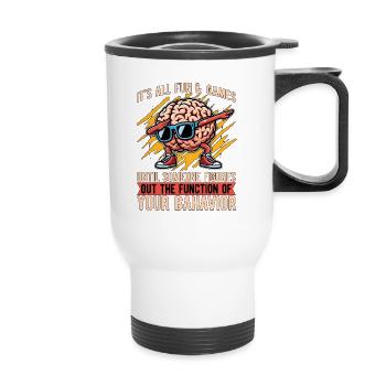 Behavioral Therapist It's All Fun & Psychology - Thermal mug with handle - white - Front