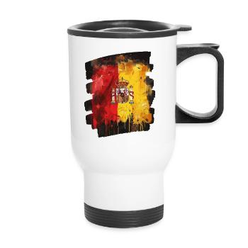 Drapeau espagnol Espagne - Tasse isotherme avec poignée - blanc - Devant