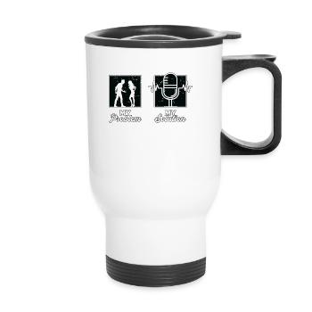 Speech Therapy My Problem My Pictogram Mom Dad - Thermobecher mit Tragegriff - Weiß - Vorne