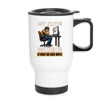 Coder My Code Works I Have No Idea Web Developer - Thermal mug with handle - white - Front