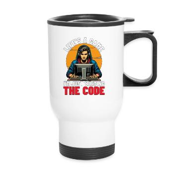 Coder Life's A Game I'm Just Web Developer Coders - Thermal mug with handle - white - Front