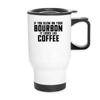 When you blow up your bourbon, it looks like - Thermal mug with handle - white - Front