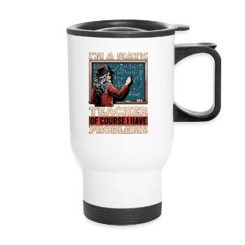 Mathematician I'm A Math Teacher Statistician - Thermal mug with handle - white - Front