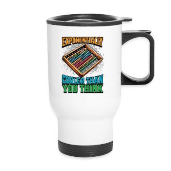 Mathematician Exponentially Cooler Than Geometry - Thermal mug with handle - white - Front