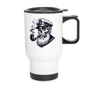 St.Pauli Kiez Hamburg Totenkopf Sankt Pauli - Tasse isotherme avec poignée - blanc - Devant