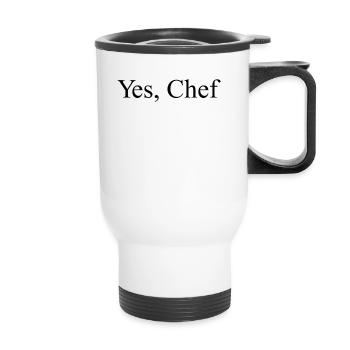 Chef Drôle Restaurant Cuisine Chef - Tasse isotherme avec poignée - blanc - Devant