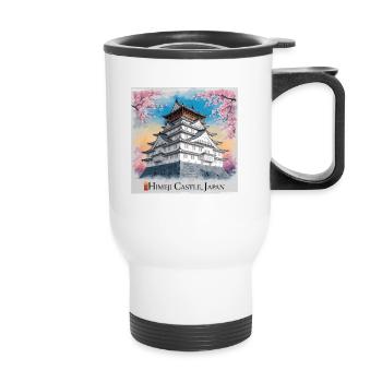 Himeji Castle Japan - Thermobecher mit Tragegriff - Weiß - Vorne