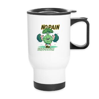 NO PAIN NO BROCCOLI - Tasse isotherme avec poignée - blanc - Devant