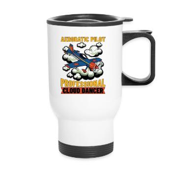 Aerobatic Pilot Professional Cloud Dancer Aviation - Thermal mug with handle - white - Front