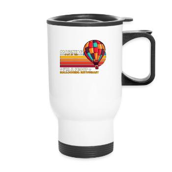 Ballooning Enthusiast Morning Is Not My Aviation - Thermal mug with handle - white - Front