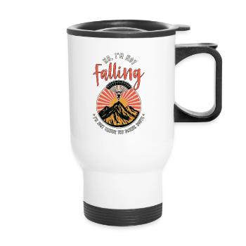 Paragliding No I'm Not Falling I'm Just Skydiving - Thermal mug with handle - white - Front