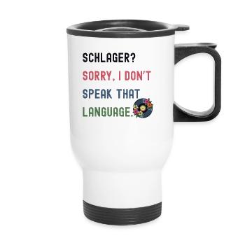 Hit? No thank you! - Thermal mug with handle - white - Front