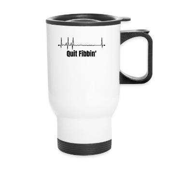 Arrêter de bibber Cardiologie Rythme cardiaque Maladie cardiaque - Tasse isotherme avec poignée - blanc - Devant