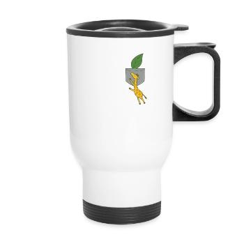 Design de girafe mignon - Tasse isotherme avec poignée - blanc - Devant